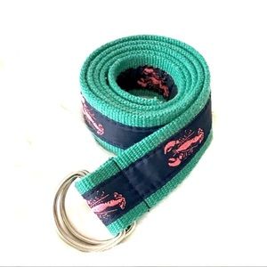 Retro Preppy Lobster Embroidery Adjustable Belt